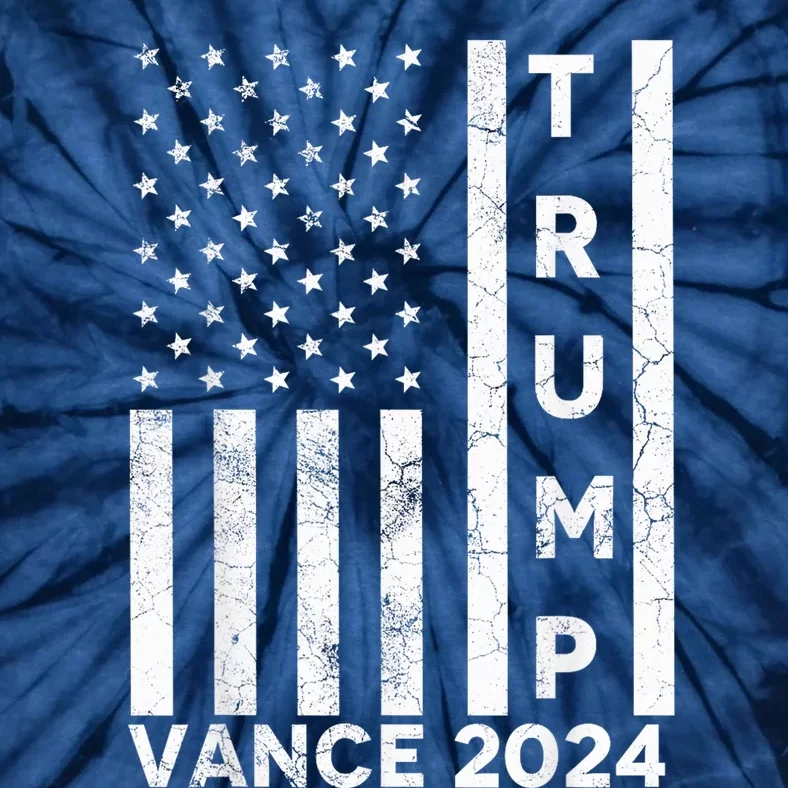 Vote Red Trump Vance 2024 Grunged Usa Flag Tie-Dye T-Shirt