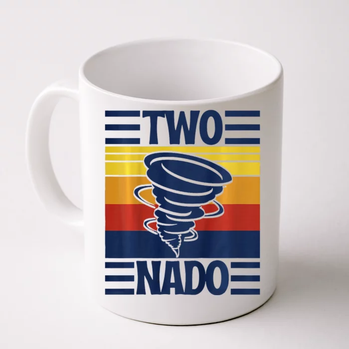 Vintage Retro Twonado 2 Year Old 2nd Birthday Front & Back Coffee Mug