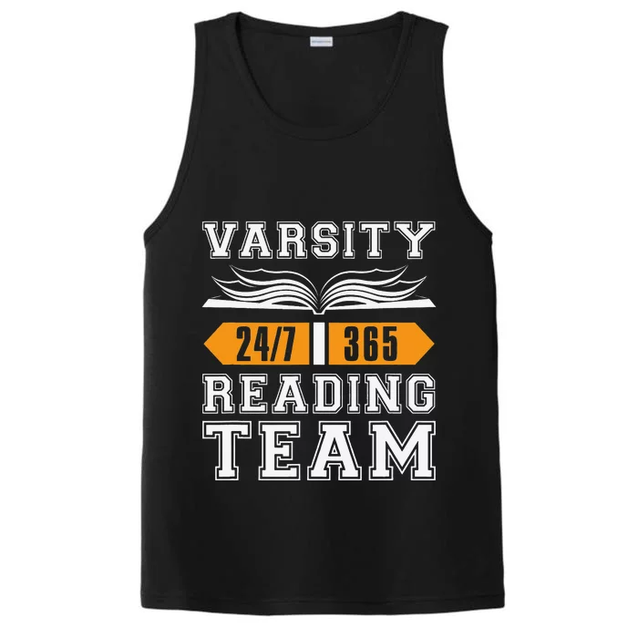 Varsity Reading Team For Book Lovers Performance Tank