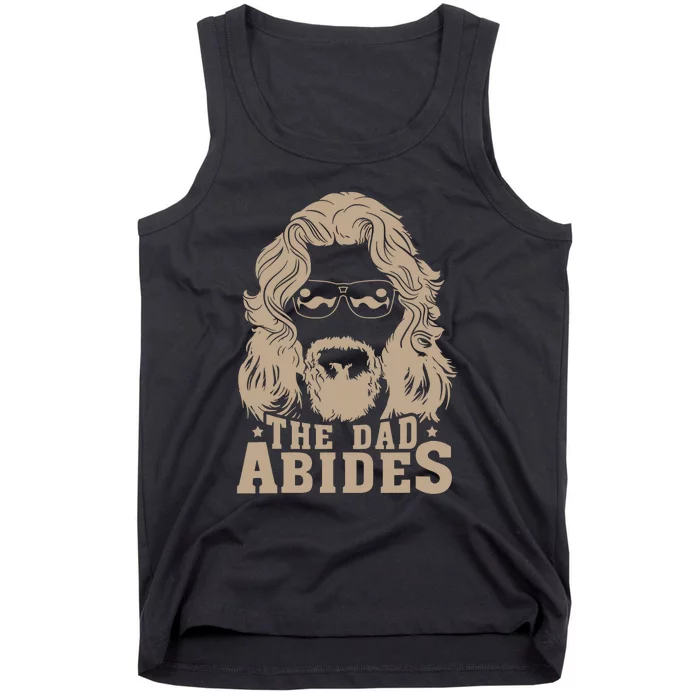 Vintage Retro The Dad Abides Funny Dad FatherS Day Tank Top