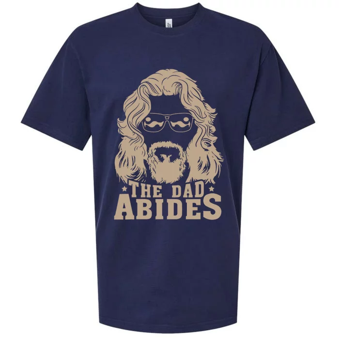 Vintage Retro The Dad Abides Funny Dad FatherS Day Sueded Cloud Jersey T-Shirt