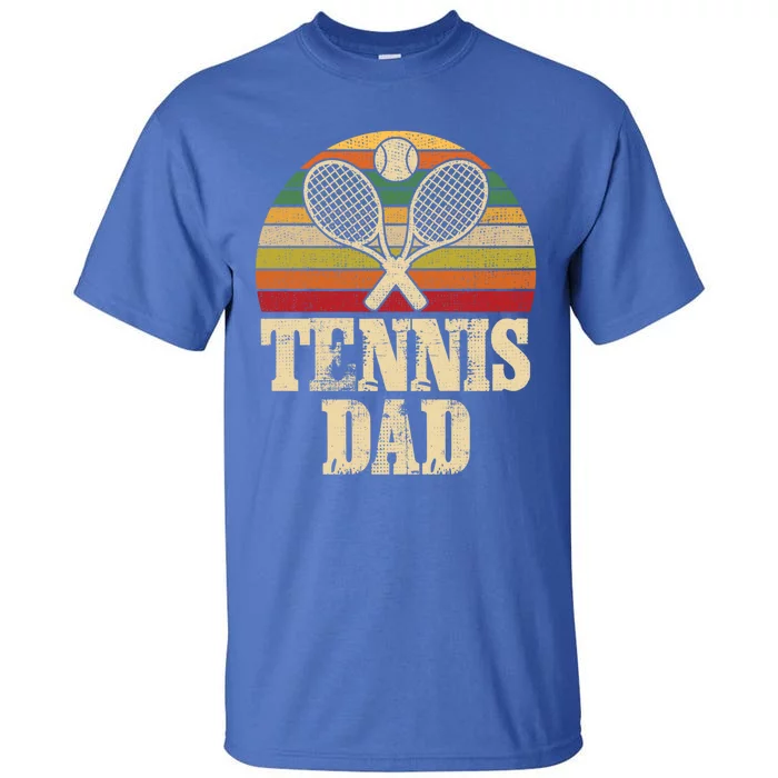 Vintage Retro Tennis Dad Fathers Day Present Gift Tall T-Shirt