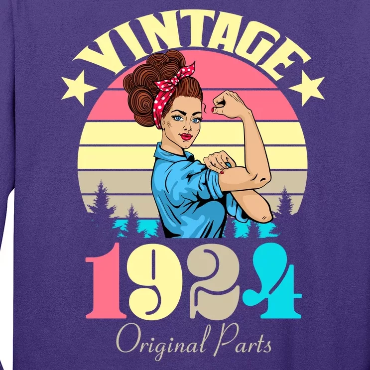 Vintage Rosie The Riveter 1924 Original Parts 100th Birthday Long Sleeve Shirt