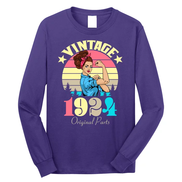 Vintage Rosie The Riveter 1924 Original Parts 100th Birthday Long Sleeve Shirt