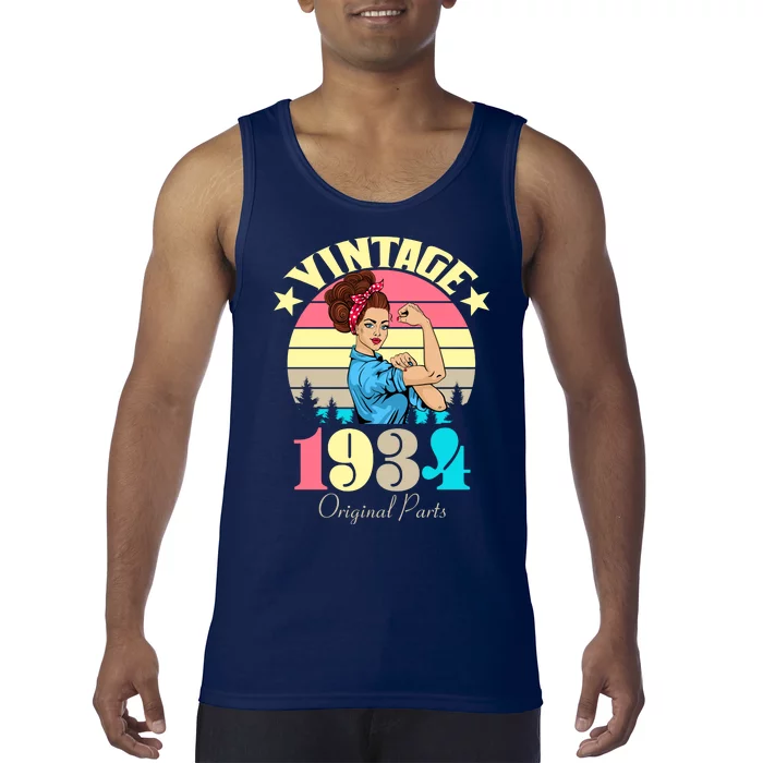 Vintage Rosie The Riveter 1934 Original Parts 90th Birthday Tank Top