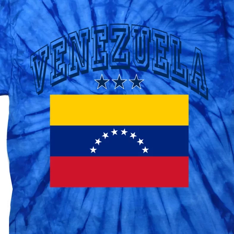 Venezuela Retro Throwback Flag Athletic Funny Gift Tie-Dye T-Shirt