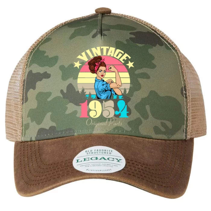 Vintage Rosie The Riveter 1954 Original Parts 70th Birthday Legacy Tie Dye Trucker Hat