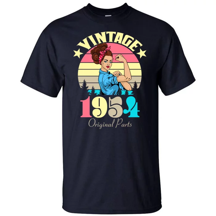 Vintage Rosie The Riveter 1954 Original Parts 70th Birthday Tall T-Shirt