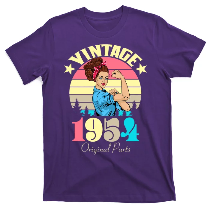 Vintage Rosie The Riveter 1954 Original Parts 70th Birthday T-Shirt