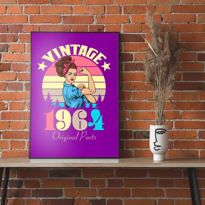 Vintage Rosie The Riveter 1964 Original Parts 60th Birthday Poster