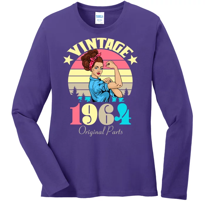 Vintage Rosie The Riveter 1964 Original Parts 60th Birthday Ladies Long Sleeve Shirt