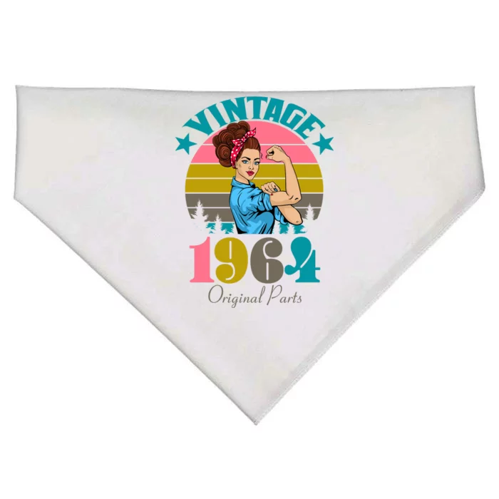 Vintage Rosie The Riveter 1964 Original Parts 60th Birthday USA-Made Doggie Bandana