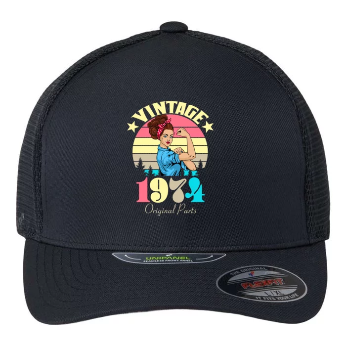 Vintage Rosie The Riveter 1974 Original Parts 50th Birthday Flexfit Unipanel Trucker Cap