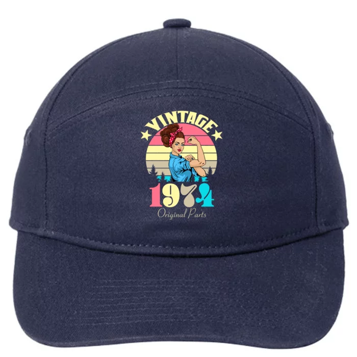 Vintage Rosie The Riveter 1974 Original Parts 50th Birthday 7-Panel Snapback Hat