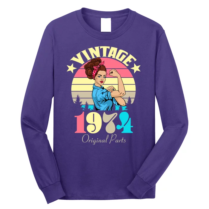 Vintage Rosie The Riveter 1974 Original Parts 50th Birthday Long Sleeve Shirt