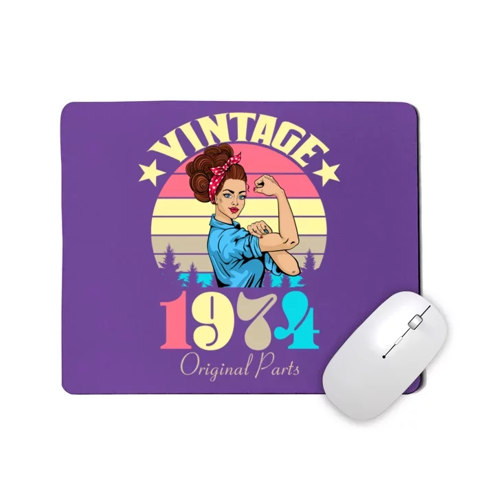 Vintage Rosie The Riveter 1974 Original Parts 50th Birthday Mousepad