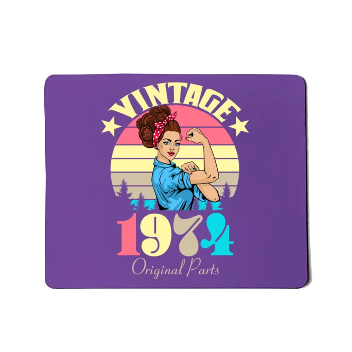 Vintage Rosie The Riveter 1974 Original Parts 50th Birthday Mousepad