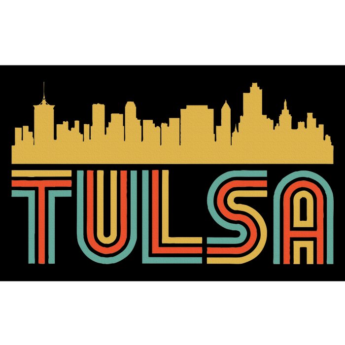 Vintage Retro Tulsa Oklahoma Skyline Bumper Sticker