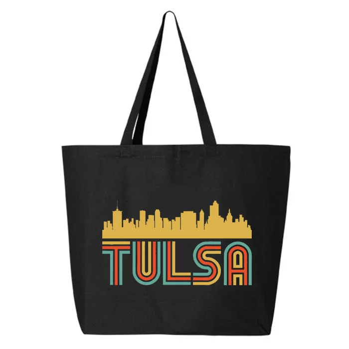 Vintage Retro Tulsa Oklahoma Skyline 25L Jumbo Tote