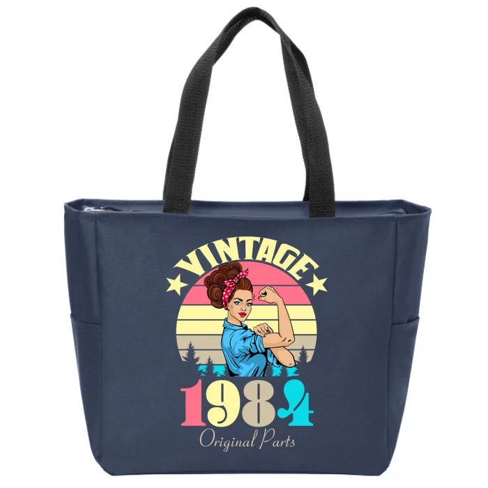 Vintage Rosie The Riveter 1984 Original Parts 40th Birthday Zip Tote Bag