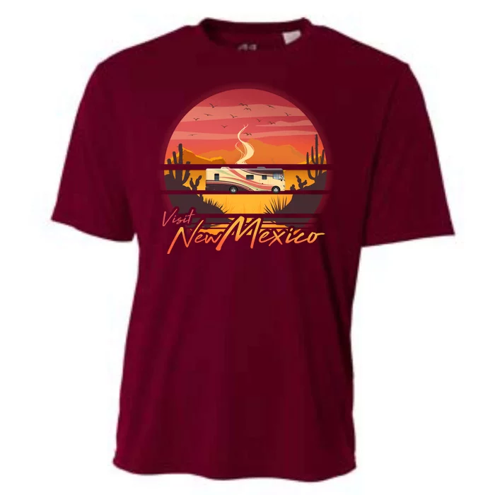 Vintage Retro Travel Visit New Mexico Cooling Performance Crew T-Shirt