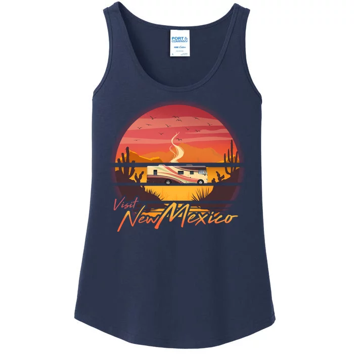 Vintage Retro Travel Visit New Mexico Ladies Essential Tank