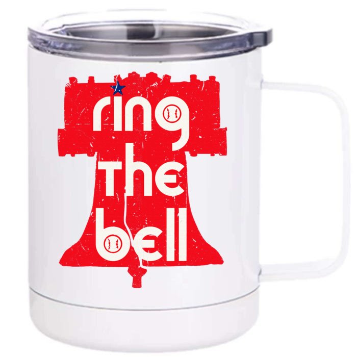 Vintage Ring The Bell Philadelphia Philly Jawn Christmas Front & Back 12oz Stainless Steel Tumbler Cup