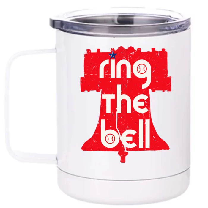 Vintage Ring The Bell Philadelphia Philly Jawn Christmas Front & Back 12oz Stainless Steel Tumbler Cup