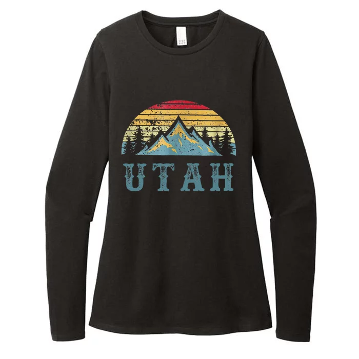 Vintage Retro Ut Utah U.S. Mountain State Womens CVC Long Sleeve Shirt