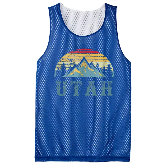 Vintage Retro Ut Utah U.S. Mountain State Mesh Reversible Basketball Jersey Tank