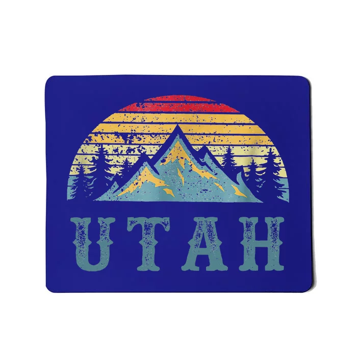 Vintage Retro Ut Utah U.S. Mountain State Mousepad