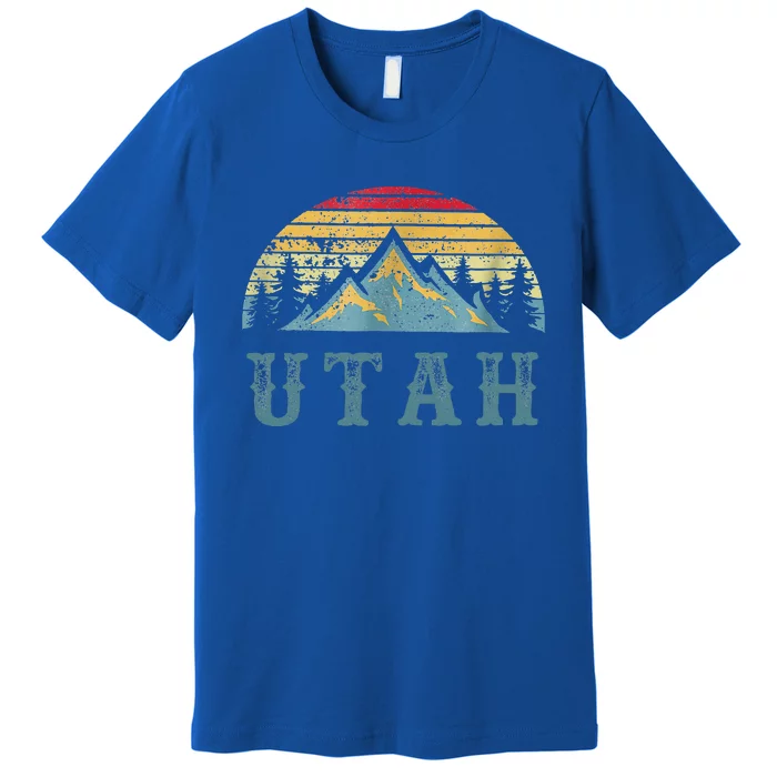 Vintage Retro Ut Utah U.S. Mountain State Premium T-Shirt