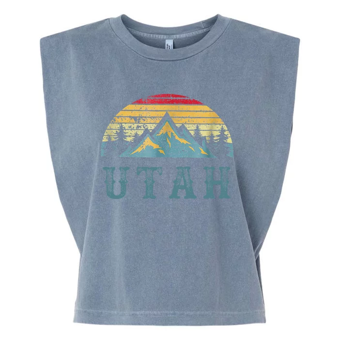 Vintage Retro Ut Utah U.S. Mountain State Garment-Dyed Women's Muscle Tee