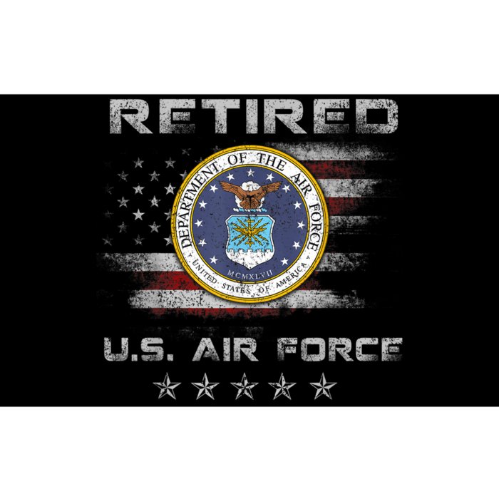 Vintage Retired US Air Force Veteran Patriotic Gift Shirt Bumper Sticker