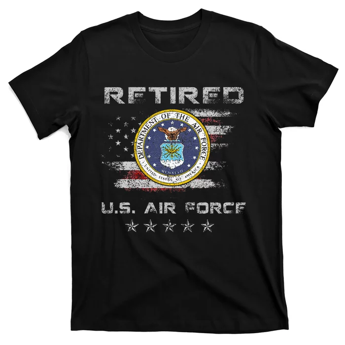 Vintage Retired Us Veteran Patriotic Gift T-Shirt