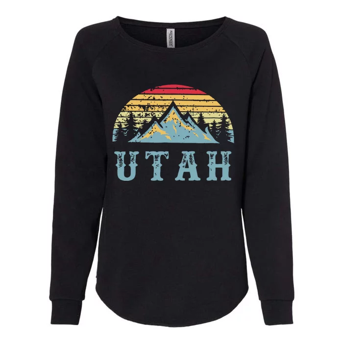 Vintage Retro Ut Utah Us Mountain State Womens California Wash Sweatshirt