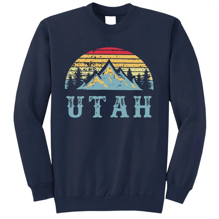 Vintage Retro Ut Utah Us Mountain State Tall Sweatshirt