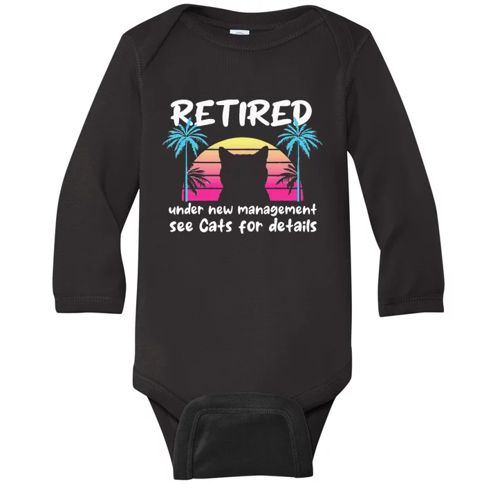 Vintage Retired Under New Management See Cats For Details Baby Long Sleeve Bodysuit