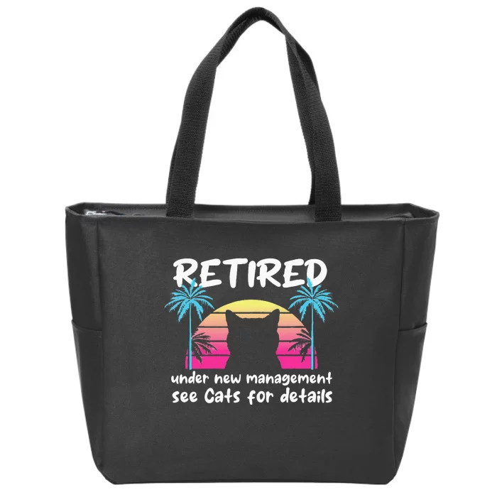 Vintage Retired Under New Management See Cats For Details Zip Tote Bag