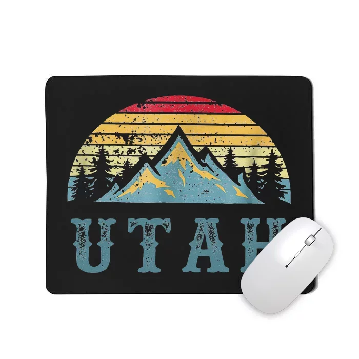 Vintage Retro UT Utah U.S. Mountain State tee Mousepad