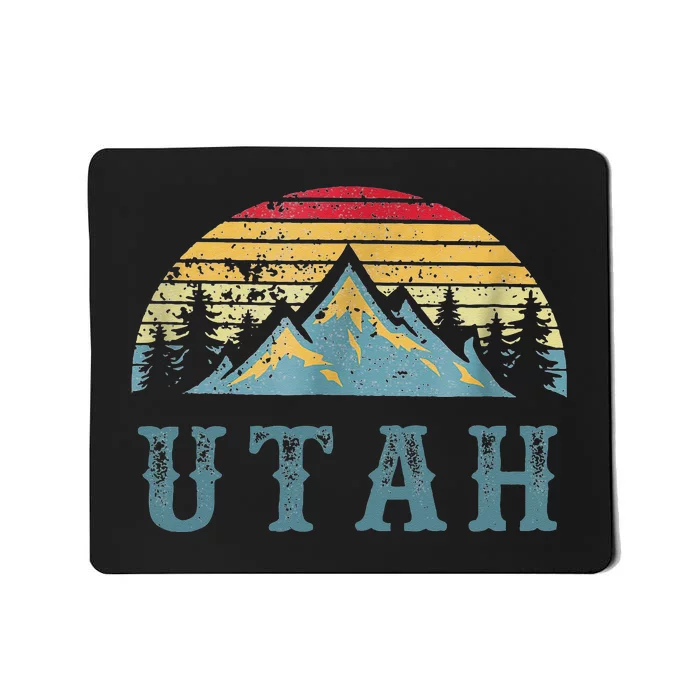 Vintage Retro UT Utah U.S. Mountain State tee Mousepad