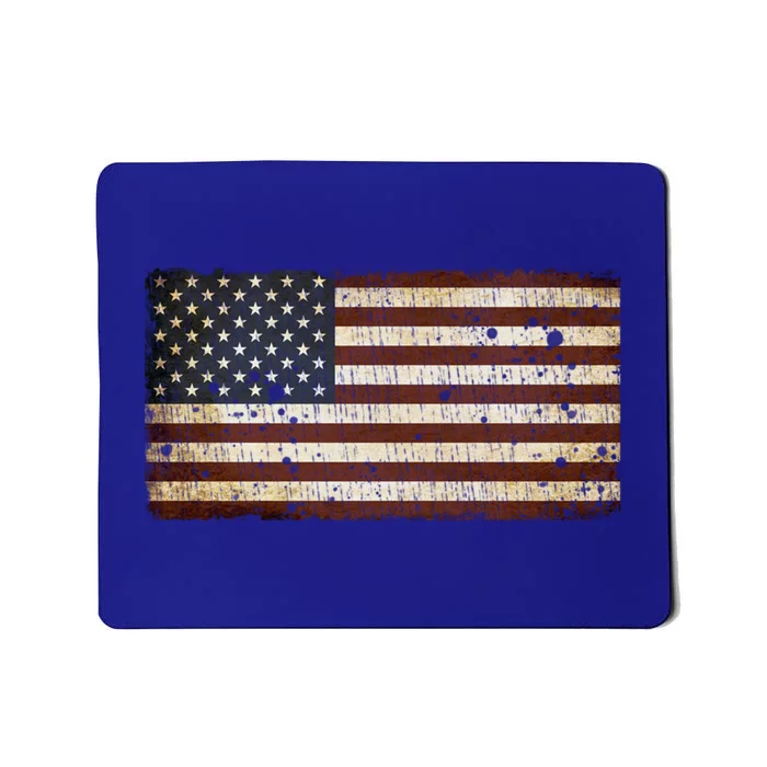 Vintage Retro Usa Us Flag Independence Day 4th Of July Great Gift Mousepad