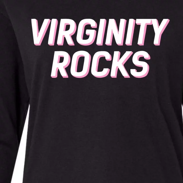 Virginity Rocks Womens Cotton Relaxed Long Sleeve T-Shirt