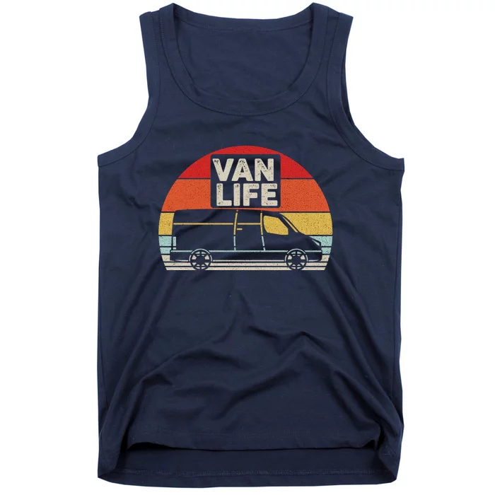 Vintage Retro Vanlife Camper Van Life Meaningful Tank Top