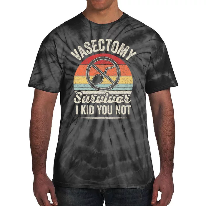 Vintage Retro Vasectomy Survivor Tie-Dye T-Shirt