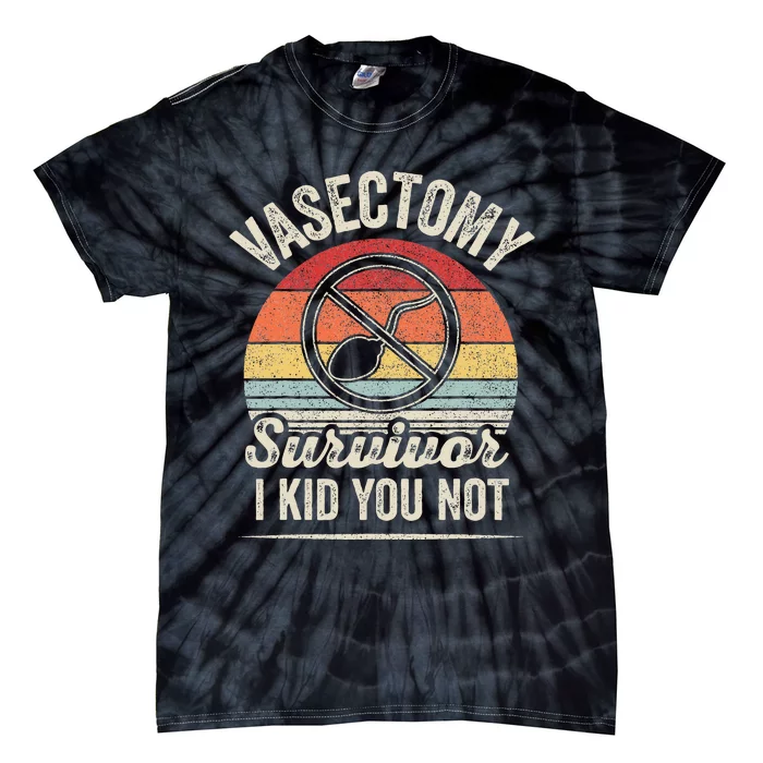 Vintage Retro Vasectomy Survivor Tie-Dye T-Shirt