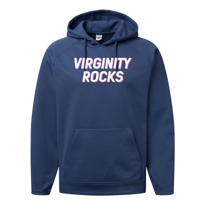 Virginity Rocks Performance Fleece Hoodie