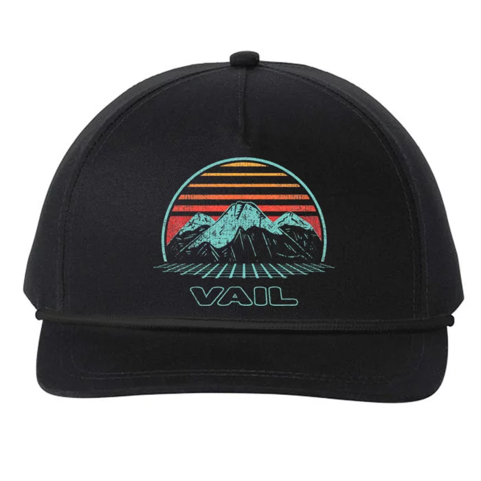 Vail Retro Vintage 80s Style Snapback Five-Panel Rope Hat