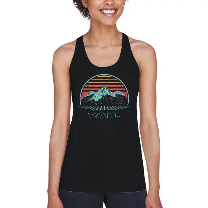 Vail Retro Vintage 80s Style Women's Racerback Tank