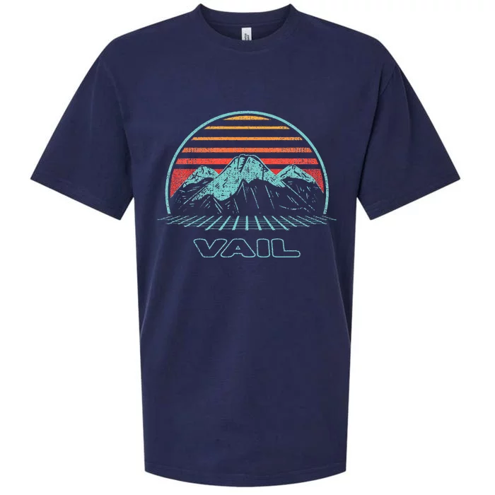 Vail Retro Vintage 80s Style Sueded Cloud Jersey T-Shirt